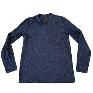 Lucky Brand Henley Shirt Men’s Size Small Gray Long Sleeve Cotton Poly Blend